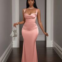 Pink Halter Mermaid Dress