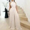 Pleated Wide Leg Jumpsuit