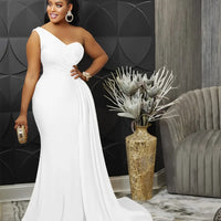 Elegant One-Shoulder Evening Gown