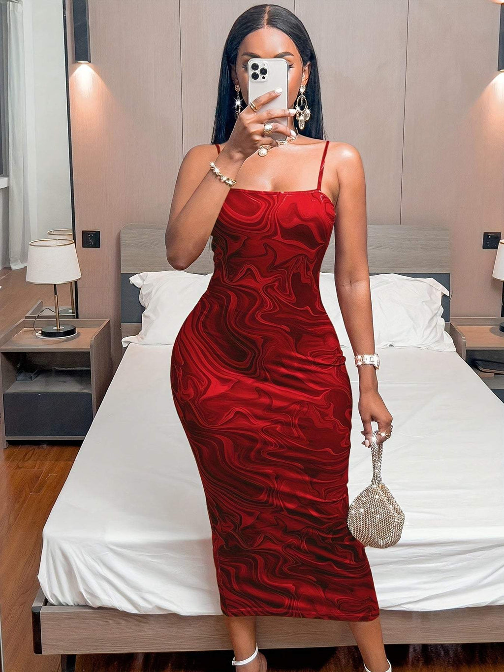 Off Shoulder Bodycon Dress with Split Detail