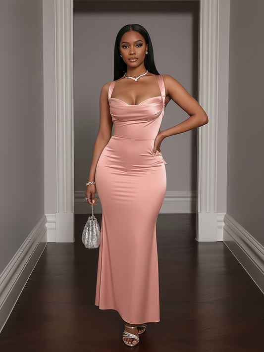 Pink Halter Mermaid Dress