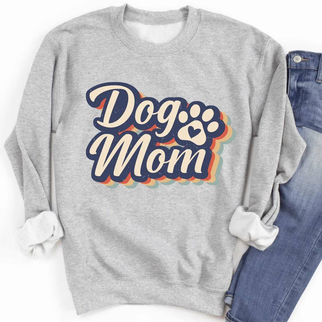 Cozy Dog Mom Sweatshirt with classic fit and soft air-jet spun yarn