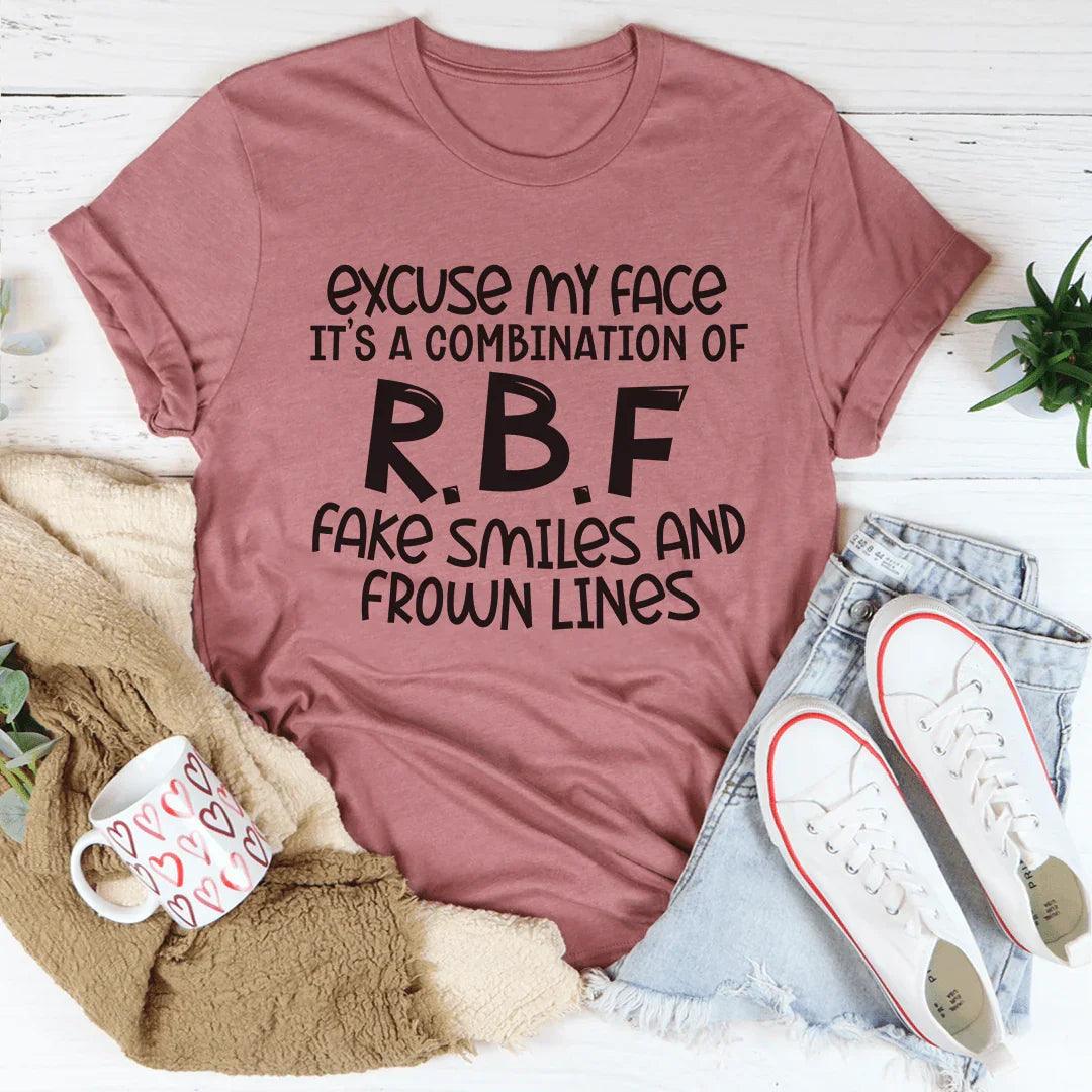 Soft cotton Excuse My Face Tee in casual style with sassy print
