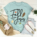 Fall For Jesus Tee soft cotton sassy casual shirt with stretch