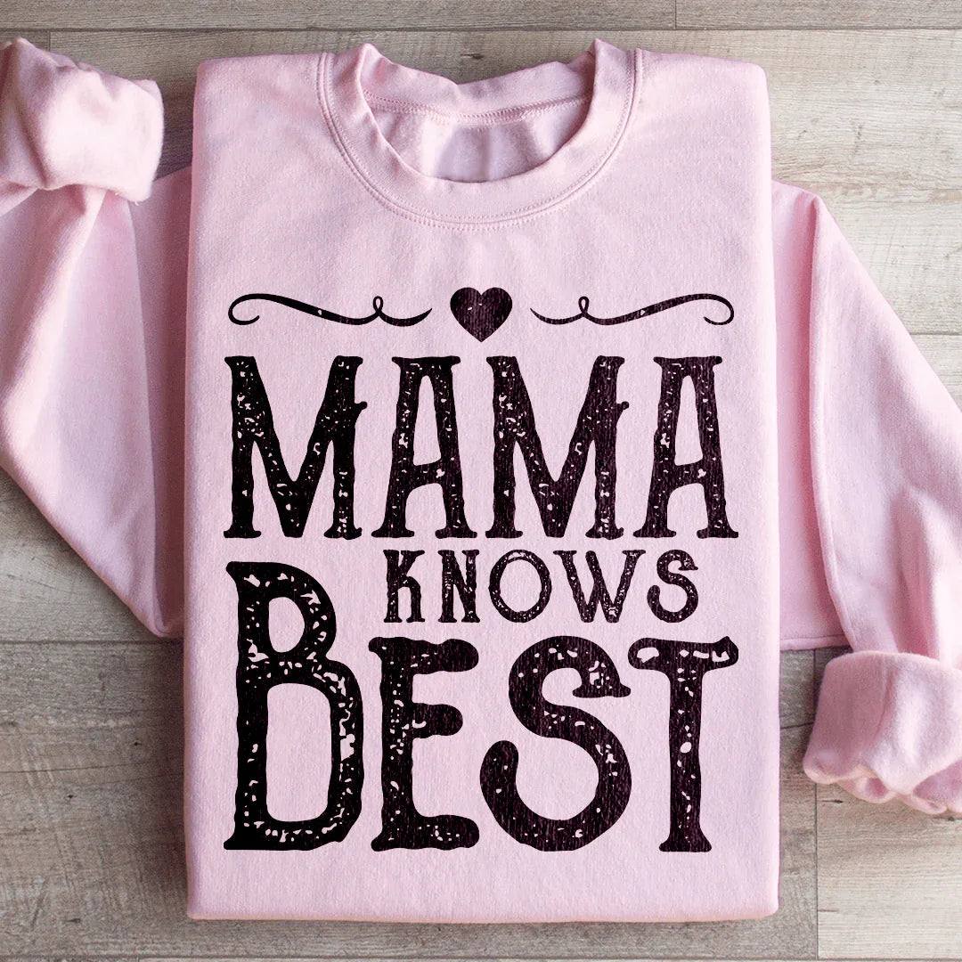 Mama Knows Best sweatshirt in soft fabric with relaxed fit and casual style