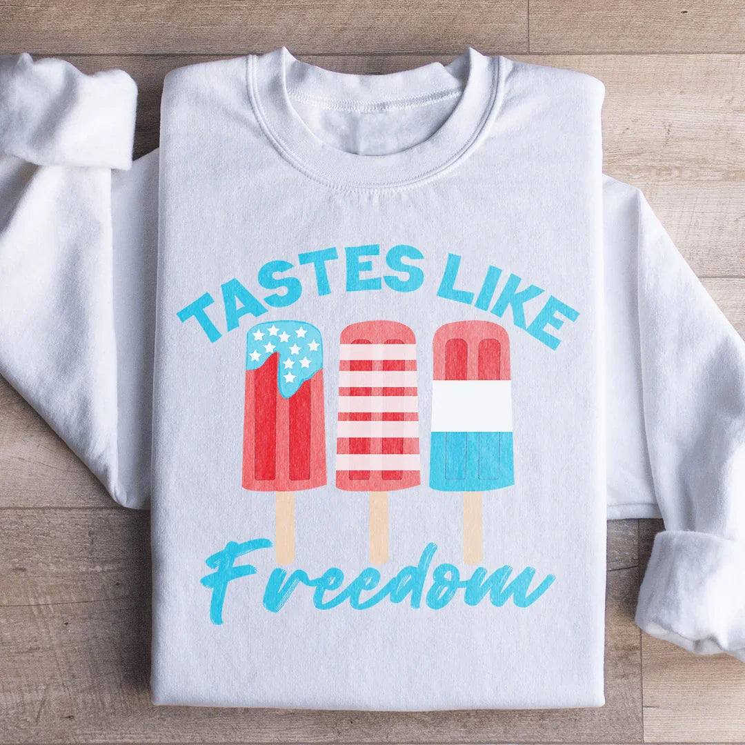 "Tastes Like Freedom" sweatshirt in soft fabric with relaxed fit and casual style
